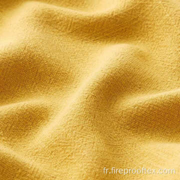 Tissu de lin à viscose jaune ignifuge pour chemises